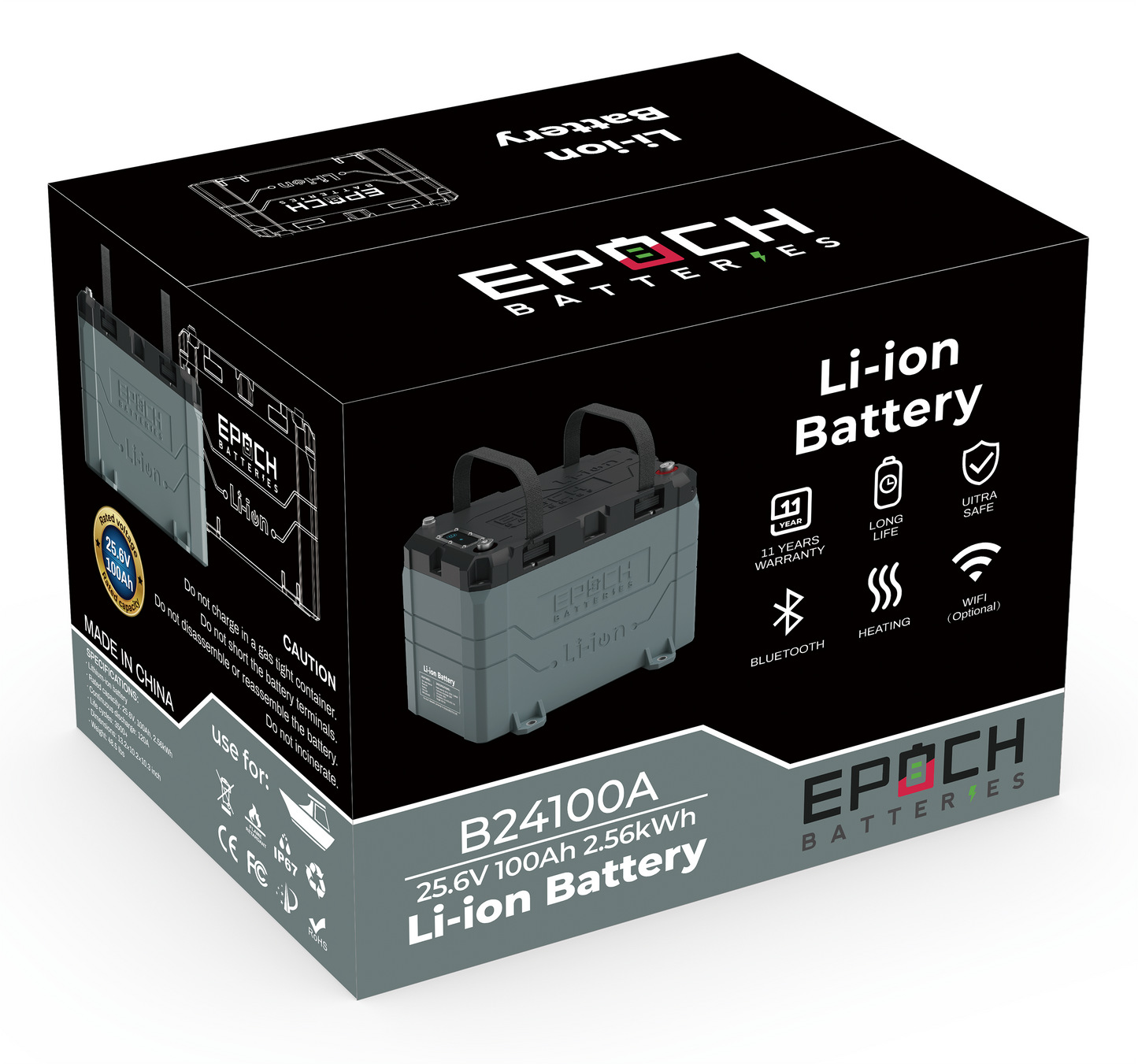 Epoch 24V 50 Ah LiFePO4 Lithium Battery