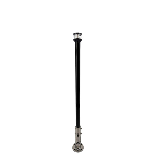 Seaview 12" Manually Folding Light Post w/316 Stainless Steel Base  LTBLED12C5 Navigation Light - Black [SVMHB112LEDSSB]
