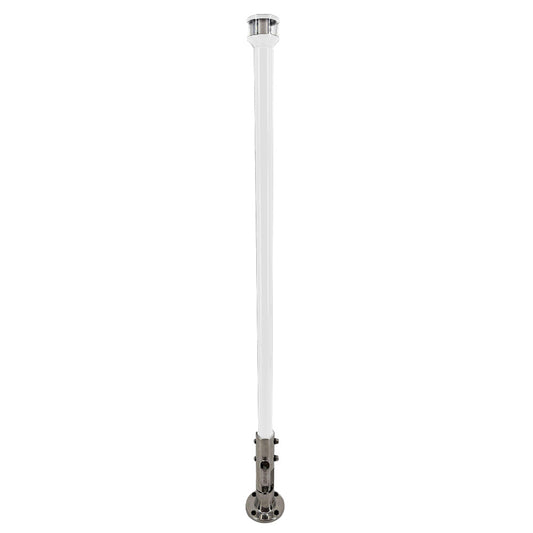 Seaview 36" Manually Folding Light Post w/316 Stainless Steel Base  LTBLED12C5 Navigation Light - White [SVMHB136LEDSSW]