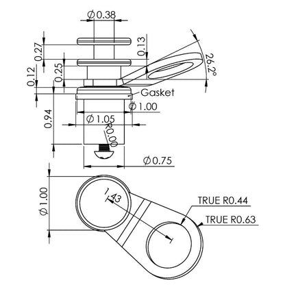 TACO Aluminum Quick-Release Fender Lock f/Pontoon Boats [F18-0186VEL-1]