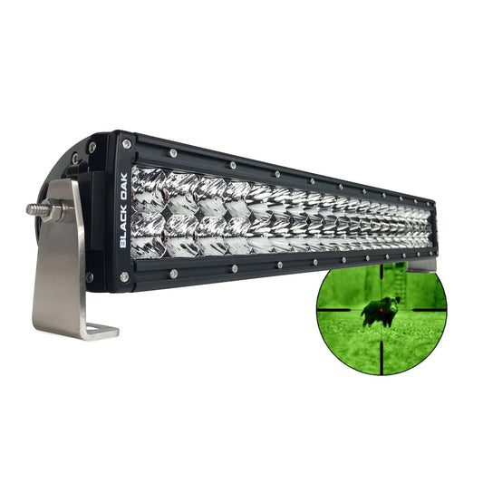 Black Oak Pro Series 3.0 Double Row Combo Infrared 20" 850nm LED Light Bar - Black Housing [20IR-850]